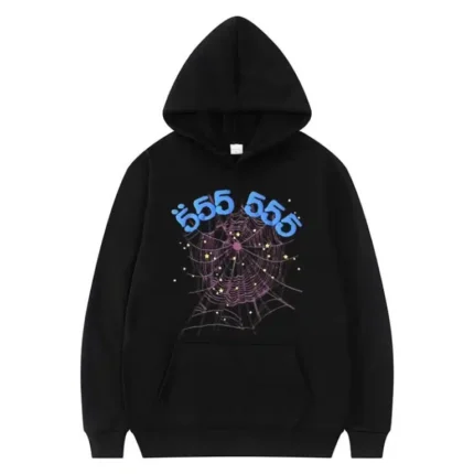 Sp5der 555 555 Angel Number Hoodie – Black