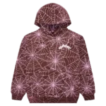 Sp5der All Over Print Hoodie White Logo – Brown