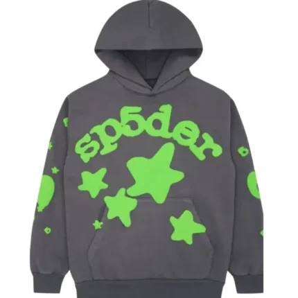 Sp5der Beluga Hoodie Grey Green 600x600