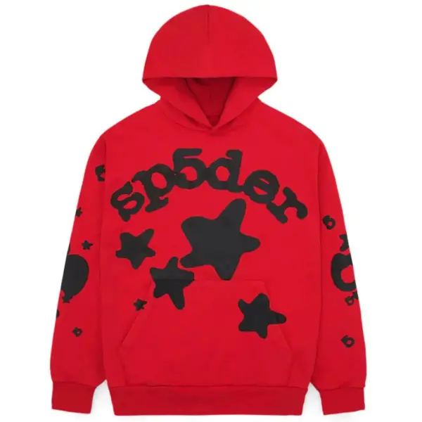 Sp5der Beluga Hoodie Red Sp5der Beluga Hoodie Red
