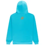 Sp5der Web Graphic Hoodie Turquoise Oranges